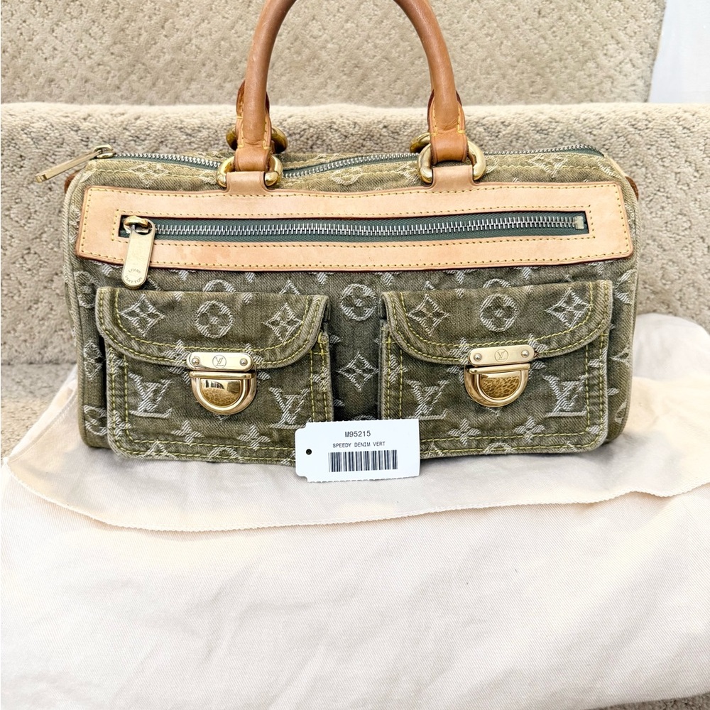 Louis Vuitton denim neo speedy green/vert
